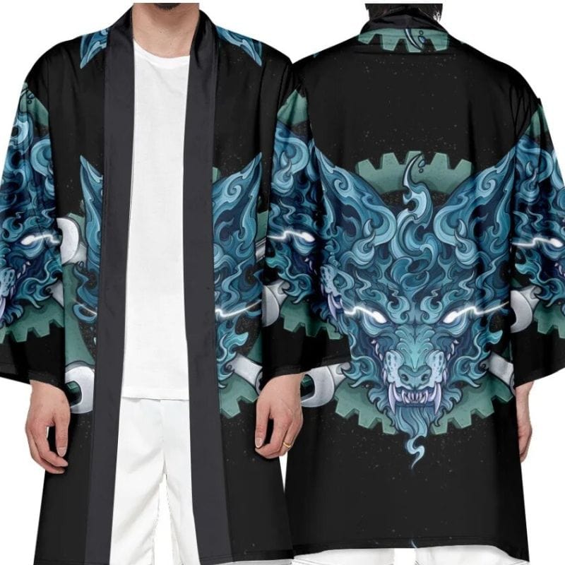 Kimono Dragon Bleu